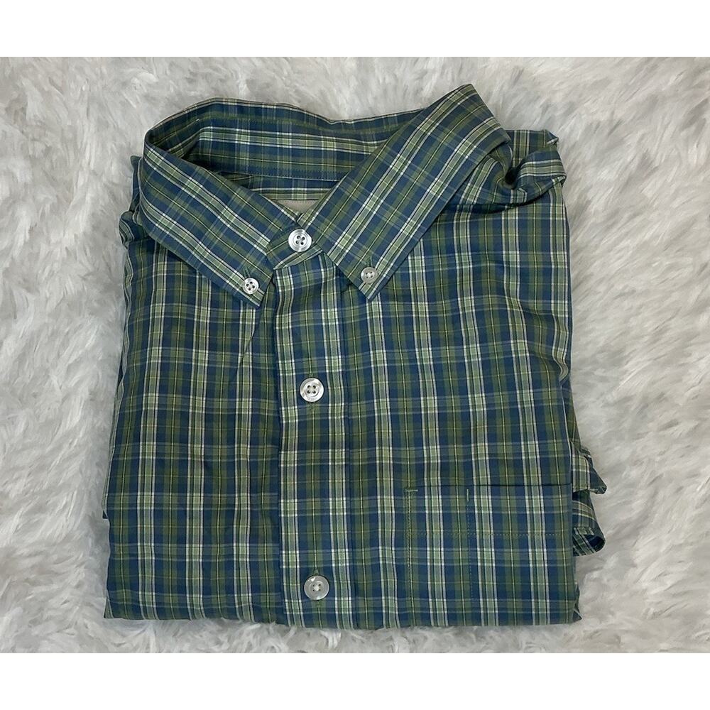 Duluth Trading Co Relaxed Fit Men’s Med Buttondown LongSleeve %100 Cotton Shirt